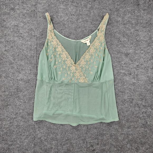 Vintage Y2K Avenue Body Cami Womens 26/28 Sheer Mesh Floral Lace Fairy Dainty - Picture 1 of 7